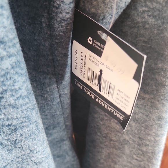 🆕️ Eddie Bauer Women's XL Blue Zip Up Pull Over NWT - Picture 4 of 10